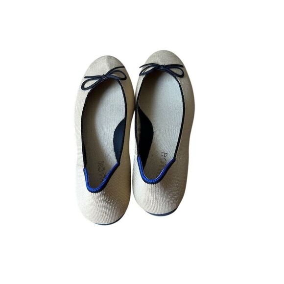 Rothy's Women's Ballet Flats Size 9 Cream Captoe Slip On Eco-Friendly - Picture 2 of 6